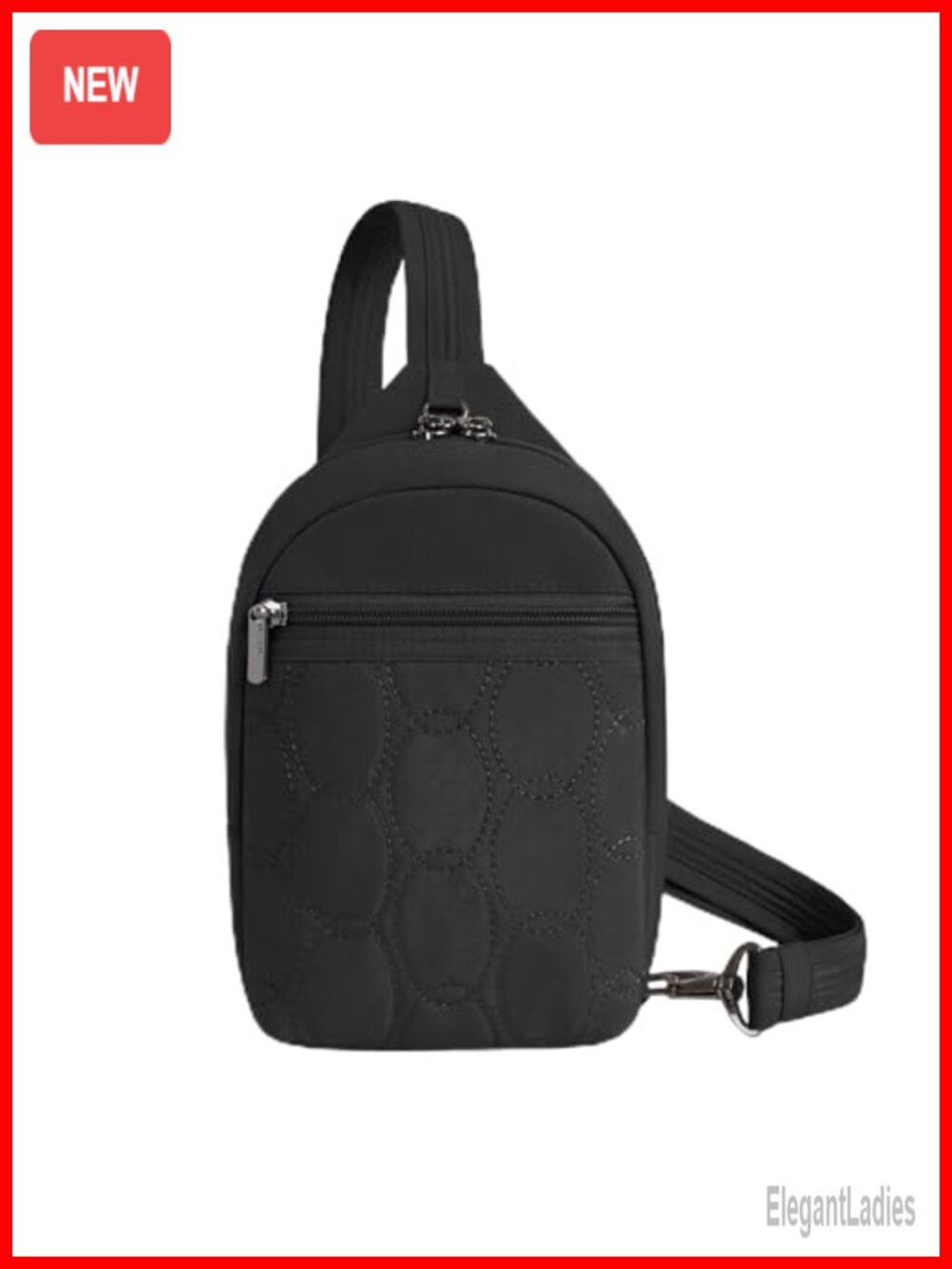 Travelon Anti-Theft Runways Small Sling Crossbody Bag Premium Nylon